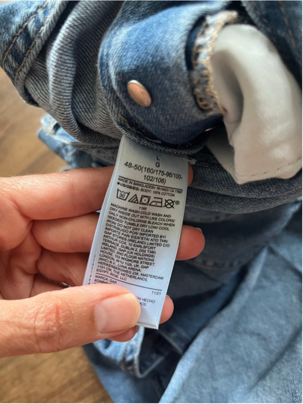 Gap denim shorts overalls size L - Picture 11 of 11